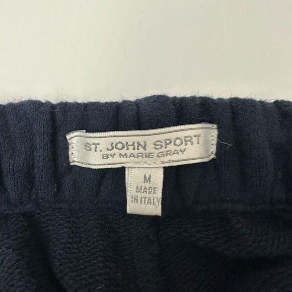 St. John Sport Marie Gray Navy Gold Button Down Jacket & Shorts sz P‎ & M - Picture 12 of 12